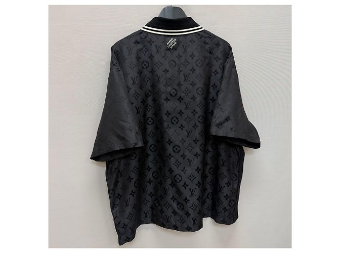 Louis Vuitton Camicia in seta a maniche corte in jacquard moiré monogram - vista 7