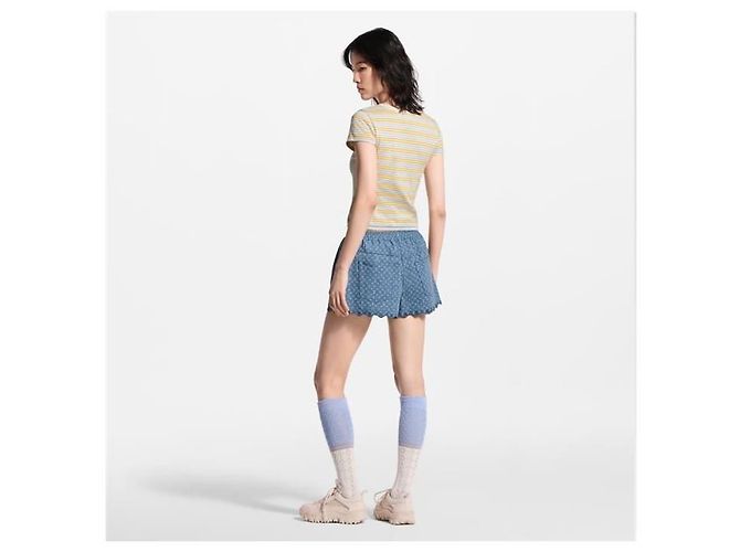 Louis Vuitton Mini Shorts en Denim Monogram - vue 5