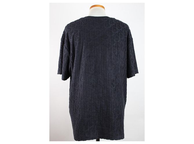 Dior Oblique Terry T-Shirt mit kurzen Ärmeln Navy - Ansicht 2