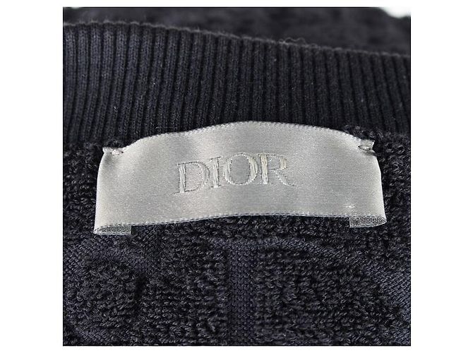 Dior Oblique Terry T-Shirt mit kurzen Ärmeln Navy - Ansicht 6