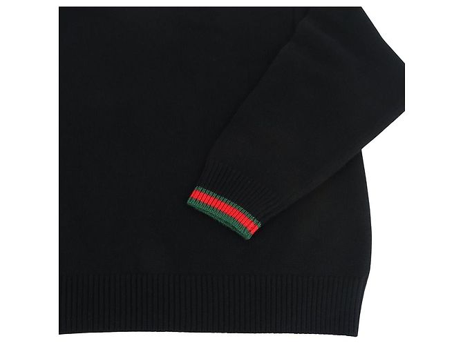 Gucci Pull oversize en laine et cachemire Web Trim XS - vue 4