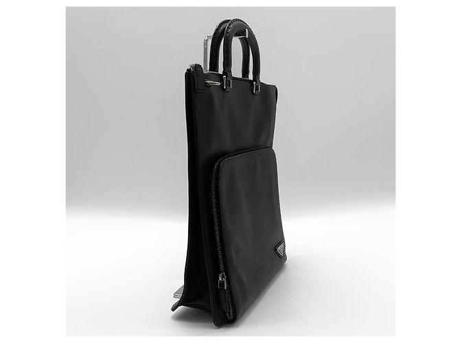 Prada Borsa Tote e Borsa a Spalla con Logo Triangolare in Saffiano - vista 12