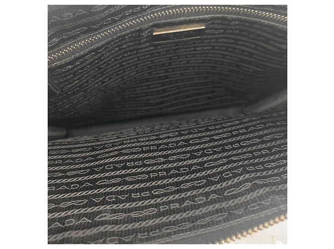 Prada Borsa Tote e Borsa a Spalla con Logo Triangolare in Saffiano - vista 7