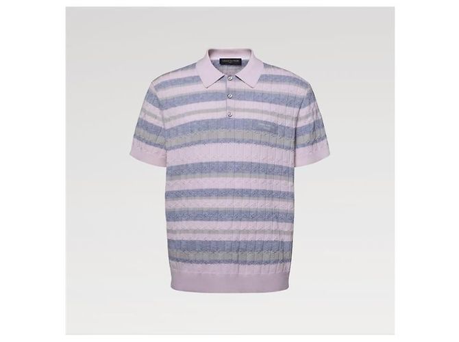 Louis Vuitton Gestreifter Polo-Pullover mit Zopfstrick - Ansicht 2