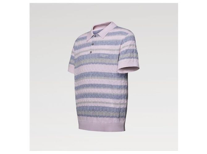 Louis Vuitton Gestreifter Polo-Pullover mit Zopfstrick - Ansicht 3