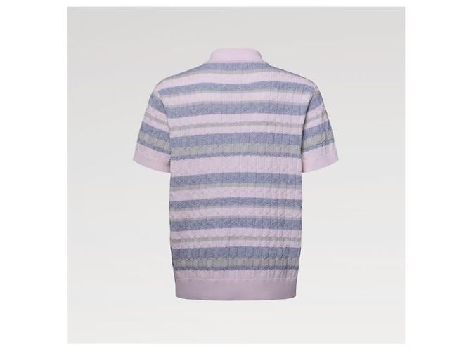 Louis Vuitton Gestreifter Polo-Pullover mit Zopfstrick - Ansicht 4