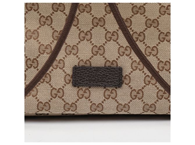 Gucci Jacquard Canvas Drawstring Backpack - view 3