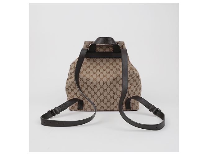 Gucci Jacquard Canvas Drawstring Backpack - view 4