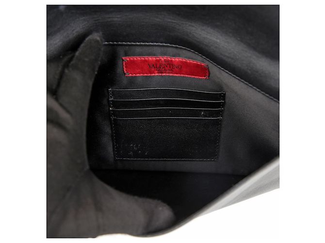 Valentino Clutch a Busta Rockstud in Pelle Nera - vista 10
