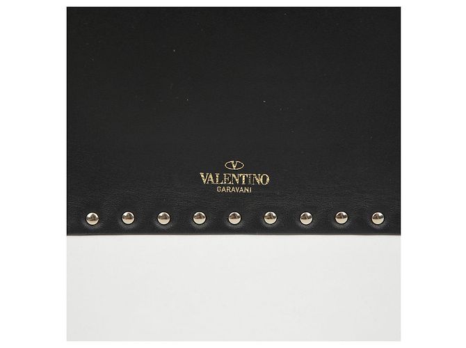 Valentino Clutch a Busta Rockstud in Pelle Nera - vista 3