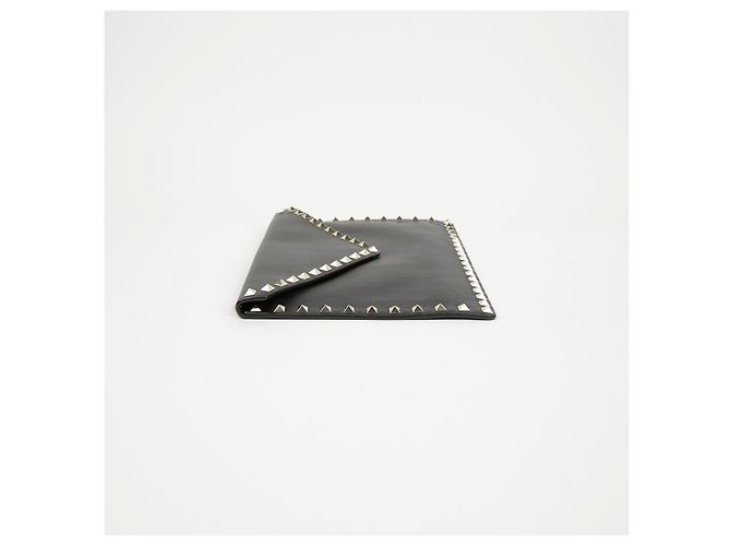 Valentino Clutch a Busta Rockstud in Pelle Nera - vista 4