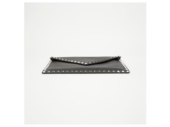 Valentino Clutch a Busta Rockstud in Pelle Nera - vista 5
