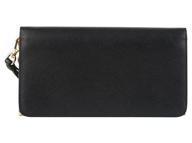 Prada Borsa a tracolla e pochette Monochrome Saffiano Shine Strap - vista 3