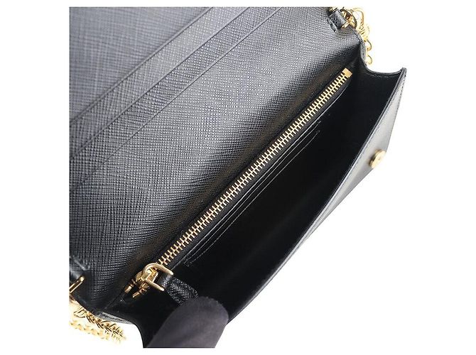 Prada Borsa a tracolla e pochette Monochrome Saffiano Shine Strap - vista 7