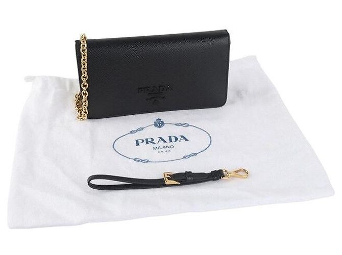 Prada Borsa a tracolla e pochette Monochrome Saffiano Shine Strap - vista 8