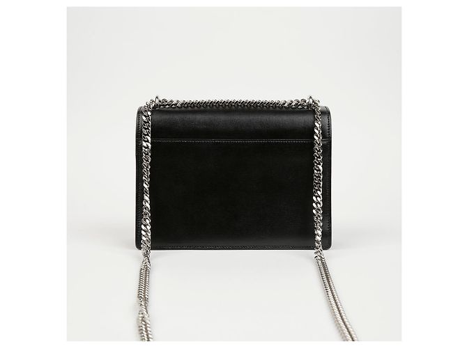 Autre Marque Borsa a Tracolla Sunset Medium in Pelle Liscia con Catena Nero Argento - vista 4