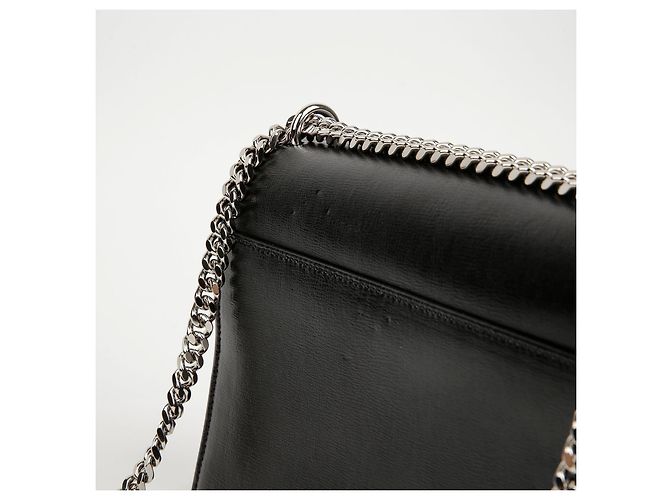 Autre Marque Borsa a Tracolla Sunset Medium in Pelle Liscia con Catena Nero Argento - vista 5