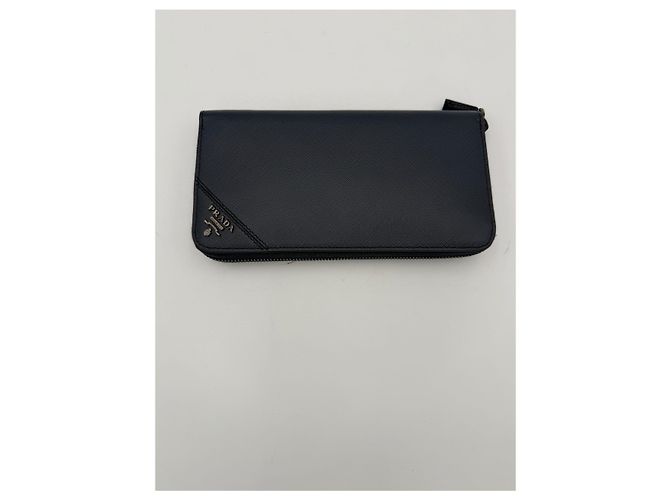 Cartera PRADA Zip en Saffiano azul - vista 2