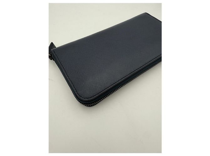 Cartera PRADA Zip en Saffiano azul - vista 7