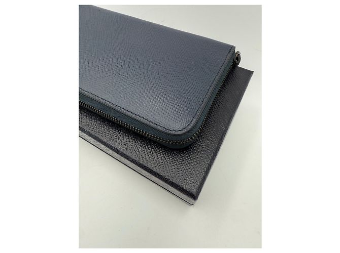 Cartera PRADA Zip en Saffiano azul - vista 8