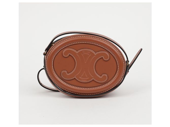 Céline Borsa a tracolla ovale Triomphe Tan - vista 2