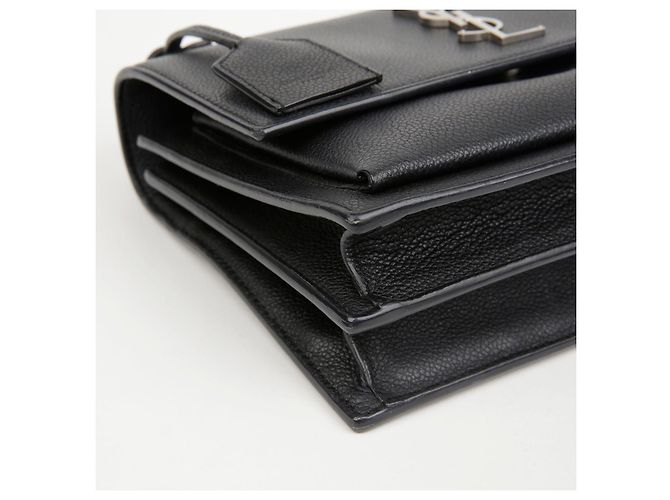 Autre Marque Borsa a tracolla Sunset Medium in pelle liscia con catena Nero Argento - vista 10