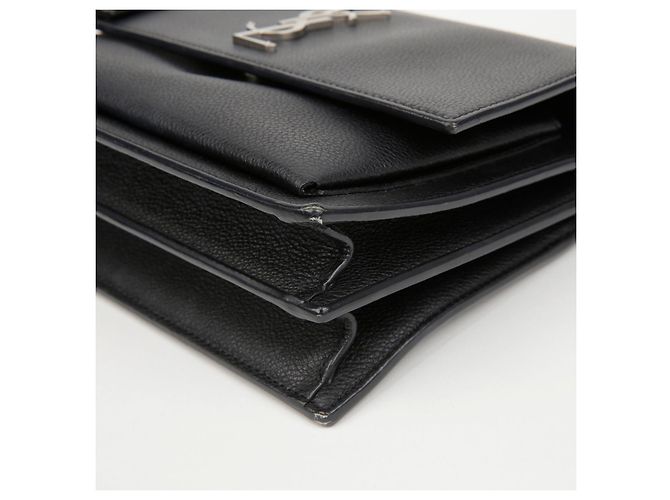 Autre Marque Borsa a tracolla Sunset Medium in pelle liscia con catena Nero Argento - vista 11