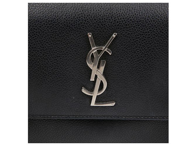 Autre Marque Borsa a tracolla Sunset Medium in pelle liscia con catena Nero Argento - vista 3