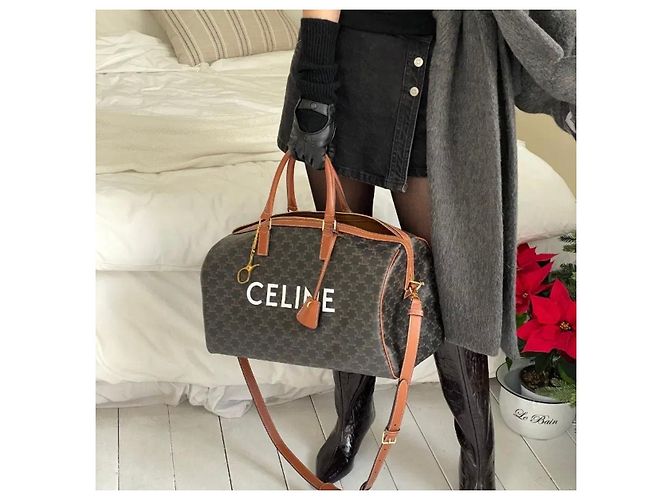 Céline Saco Boston Trio Canvas Keepall Large - vista 10