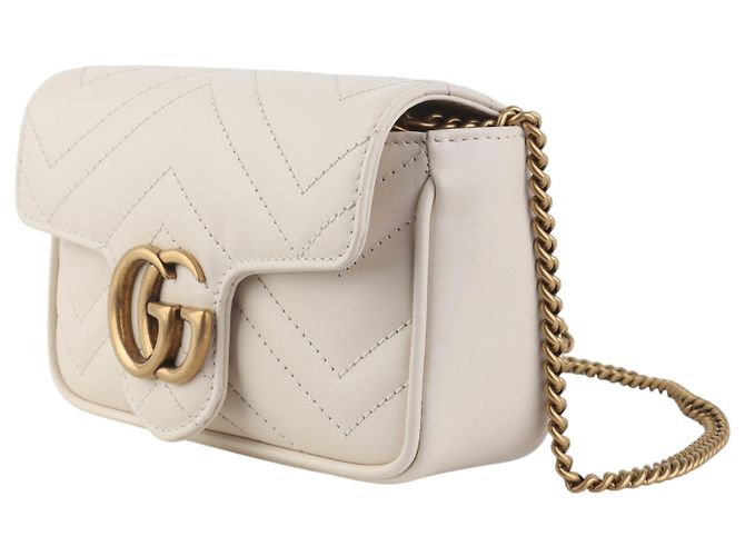 Gucci Borsa a tracolla super mini GG Marmont matelassé - vista 2