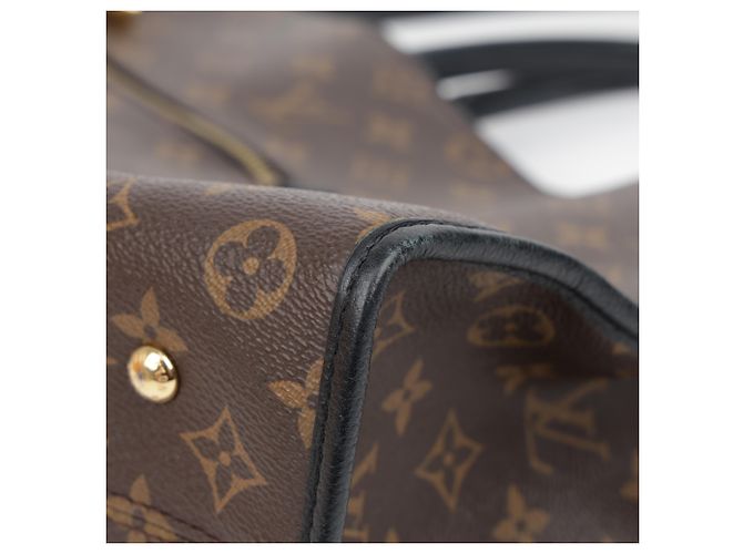 Louis Vuitton Borsa tote e a tracolla in tela Monogram e pelle MM Size Black - vista 12