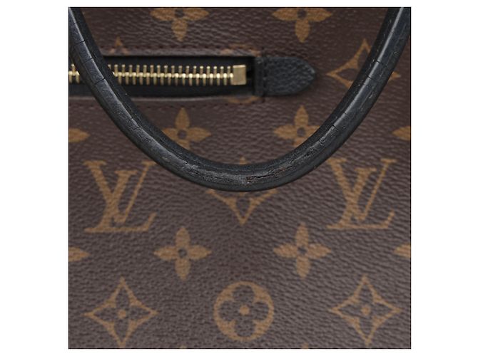 Louis Vuitton Borsa tote e a tracolla in tela Monogram e pelle MM Size Black - vista 25