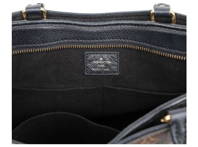 Louis Vuitton Borsa tote e a tracolla in tela Monogram e pelle MM Size Black - vista 30