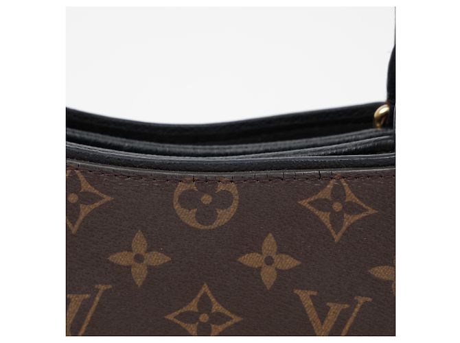 Louis Vuitton Borsa tote e a tracolla in tela Monogram e pelle MM Size Black - vista 4