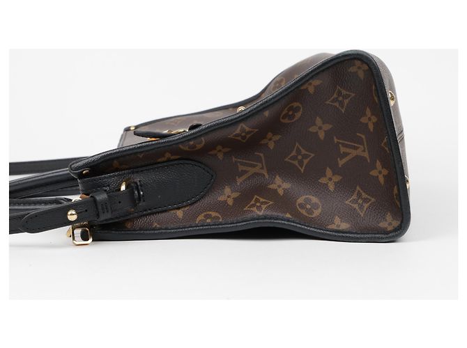 Louis Vuitton Borsa tote e a tracolla in tela Monogram e pelle MM Size Black - vista 7
