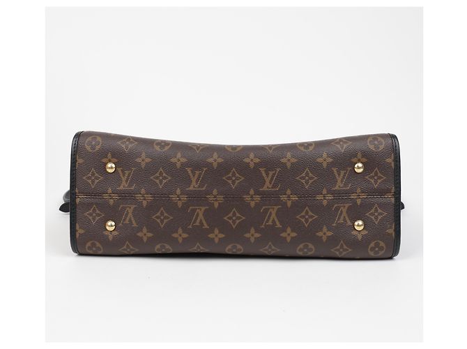 Louis Vuitton Borsa tote e a tracolla in tela Monogram e pelle MM Size Black - vista 9