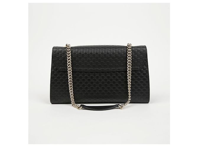 Sac à épaule Gucci Emily en cuir marron - vue 3