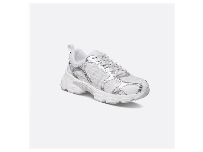 Dior Baskets Chrono White Mesh Silver - vue 2
