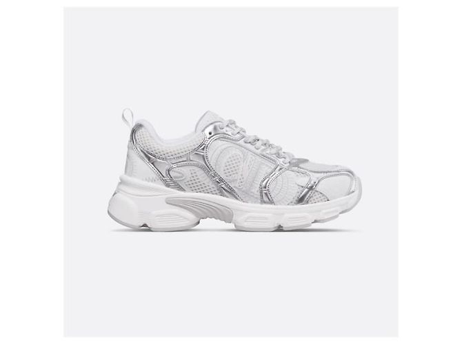 Dior Baskets Chrono White Mesh Silver - vue 4