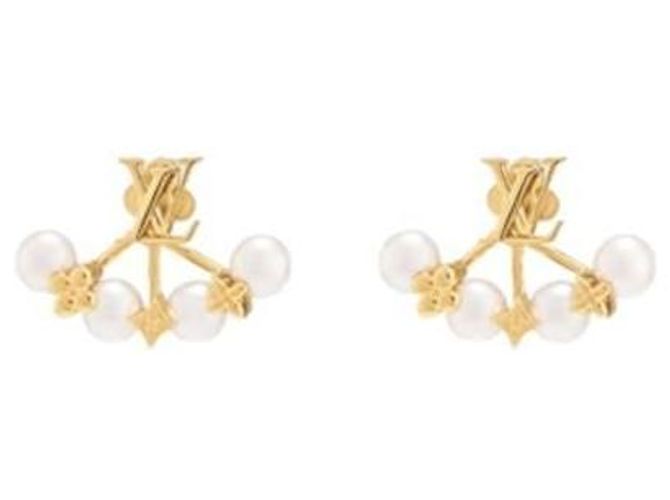 Louis Vuitton Boucles d'oreilles perles Minigram stamp - vue 2