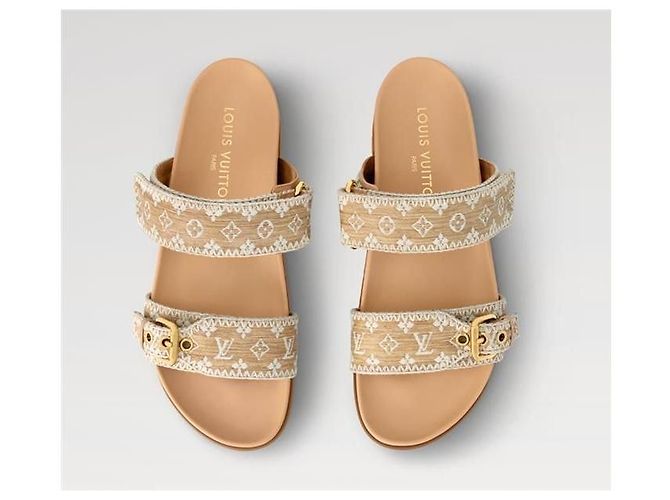 Louis Vuitton Spring Diya Flat Comfort Mule Monogramm Raffia - Ansicht 4