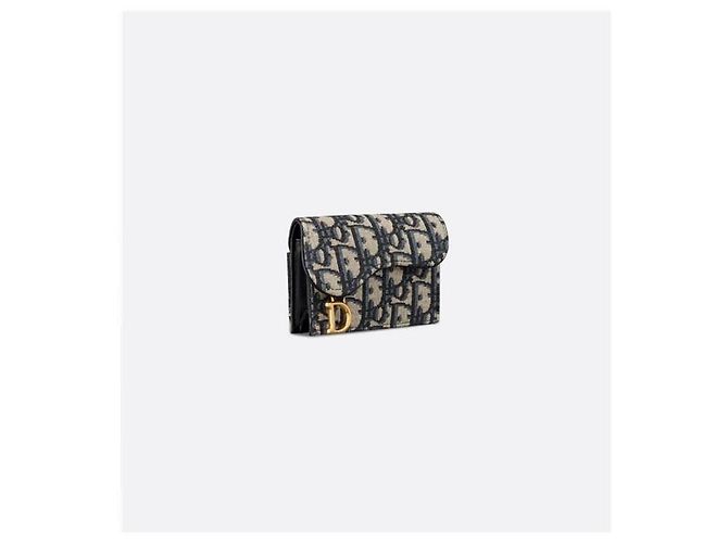 Dior Tarjetero Saddle Bloom Blue Oblique Jacquard - vista 3