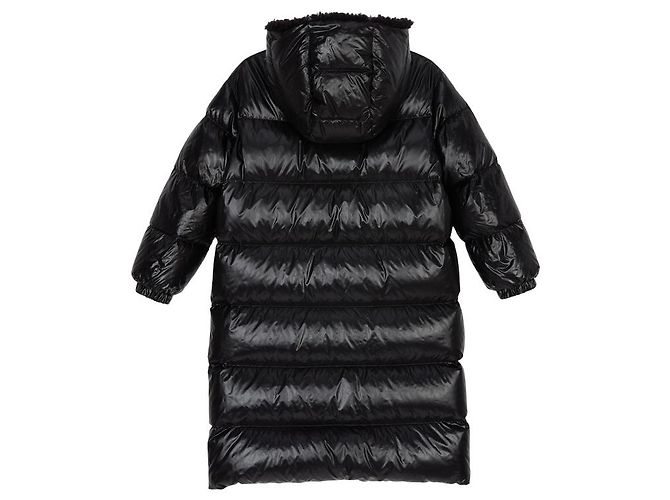 Piumino Lungo Moncler Nero - vista 4