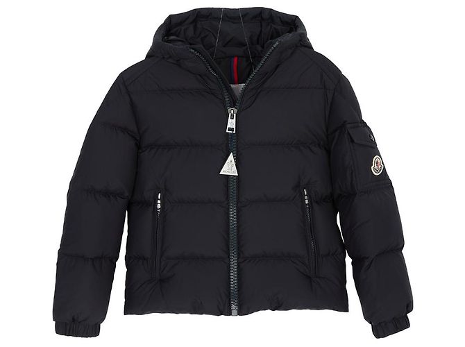 Moncler Kapuzen-Daunenpullover Navy - Ansicht 3