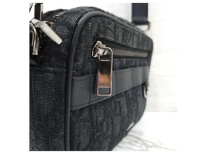 Dior Mini sac messager Black Oblique Jacquard - vue 5