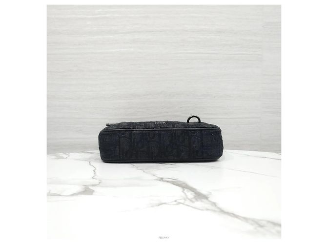 Dior Mini sac messager Black Oblique Jacquard - vue 7