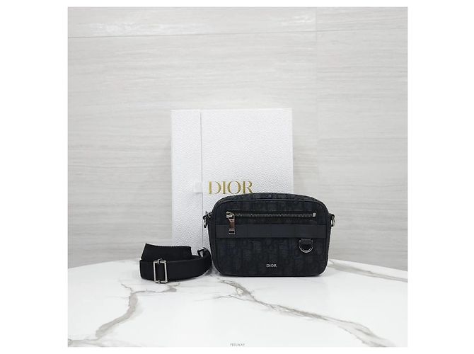 Dior Mini sac messager Black Oblique Jacquard - vue 9