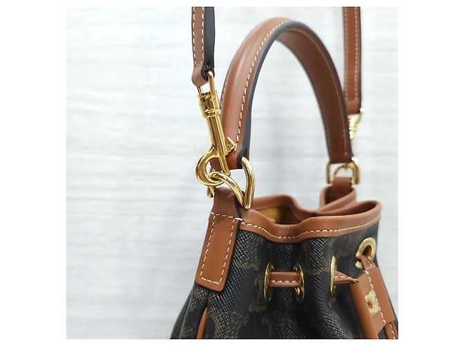 Céline Borsa Secchiello Triomphe Canvas Tin Clara - vista 4