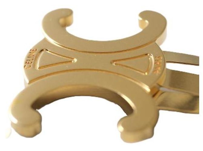 Céline Conjunto de molas de cabelo Triomphe em latão com acabamento dourado e aço - vista 4
