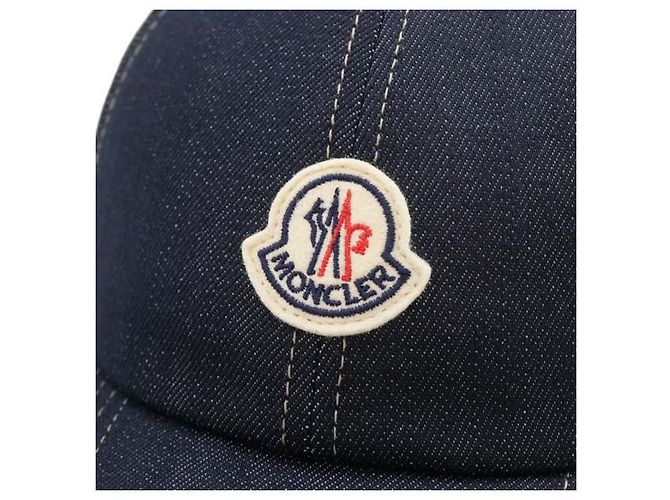 Moncler Denim Baseball Cap Blau - Ansicht 4